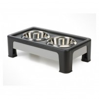 COMEDERO ACERO RECT ELEVADO 10CM 350ML 2020010100