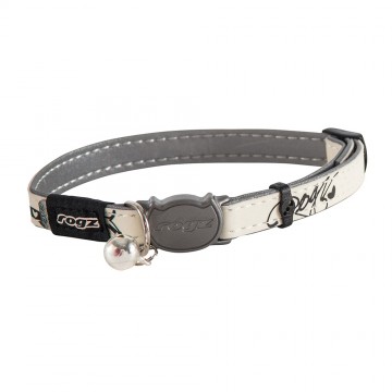 COLLAR GATO GLOWCAT BEIGE/NEGRO S CB09-A