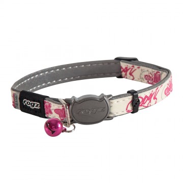COLLAR GATO GLOWCAT BEIGE/ROSADO S CB09-K
