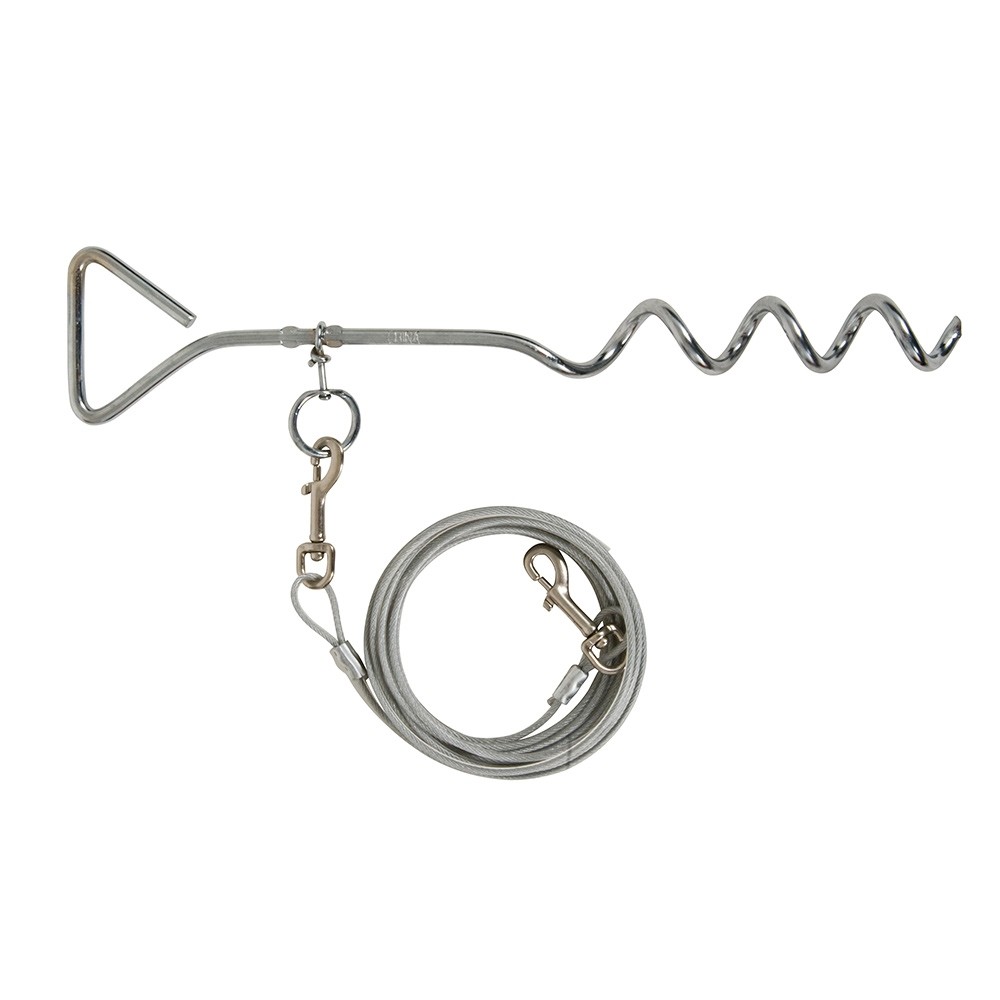 ESTACA PERRO M 40 CM/CABLE SUJECION 6 M 3449820
