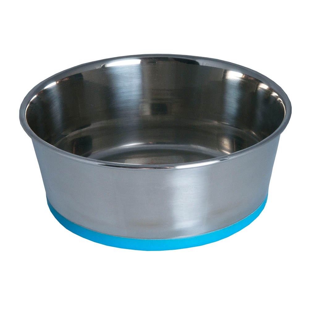 COMEDERO ROGZ ACERO INOX BASE AZUL 29-B