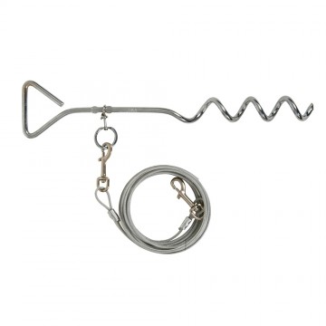 ESTACA PERRO M 40 CM/CABLE SUJECION 6 M 3449820