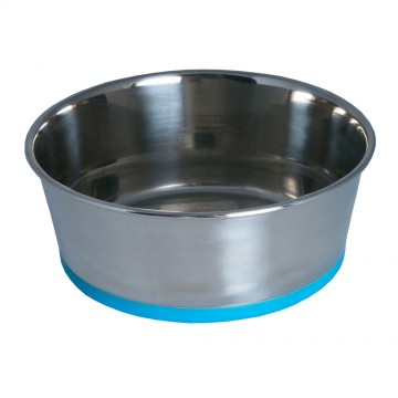 COMEDERO ROGZ ACERO INOX BASE AZUL 29-B