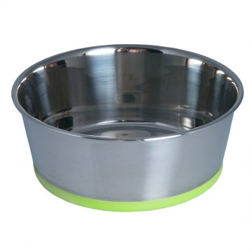 COMEDERO ROGZ ACERO INOX BASE VERDE 29-L